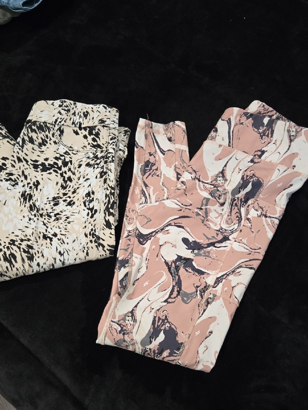 Nine West Pink and Cream  Shorts And Marbled Leggings